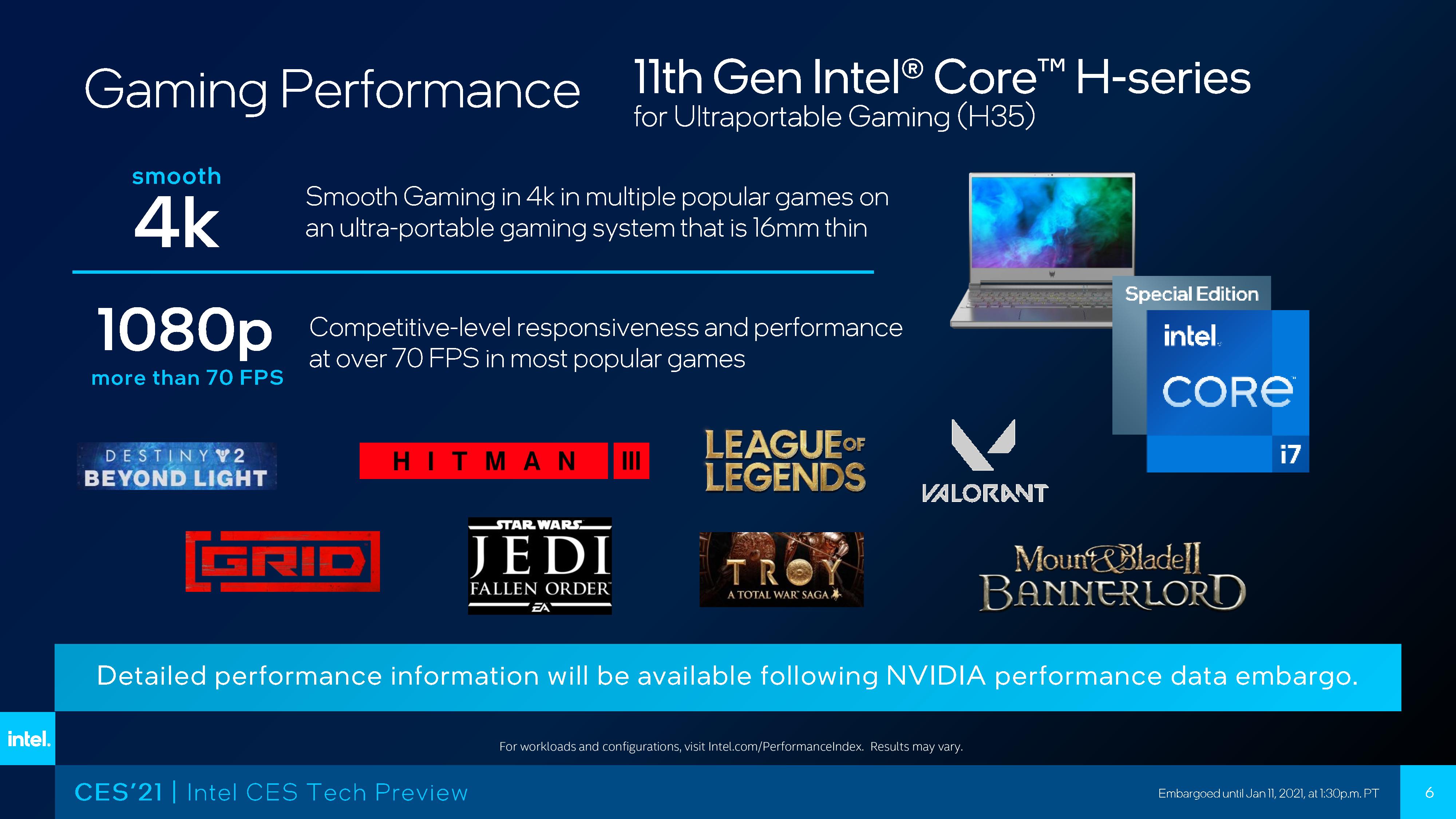 Intel S New H35 Series Quad Core Tiger Lake Now At 35wt For 5 0 Ghz Zeon Technology